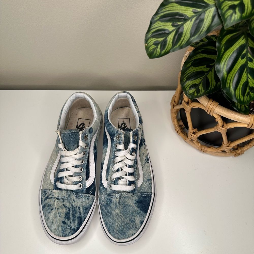 Vans Off The Wall Low 500714 Sneakers Acid Wash Denim Unisex, Woman 8.5/ Men 6.5 - Picture 3 of 12